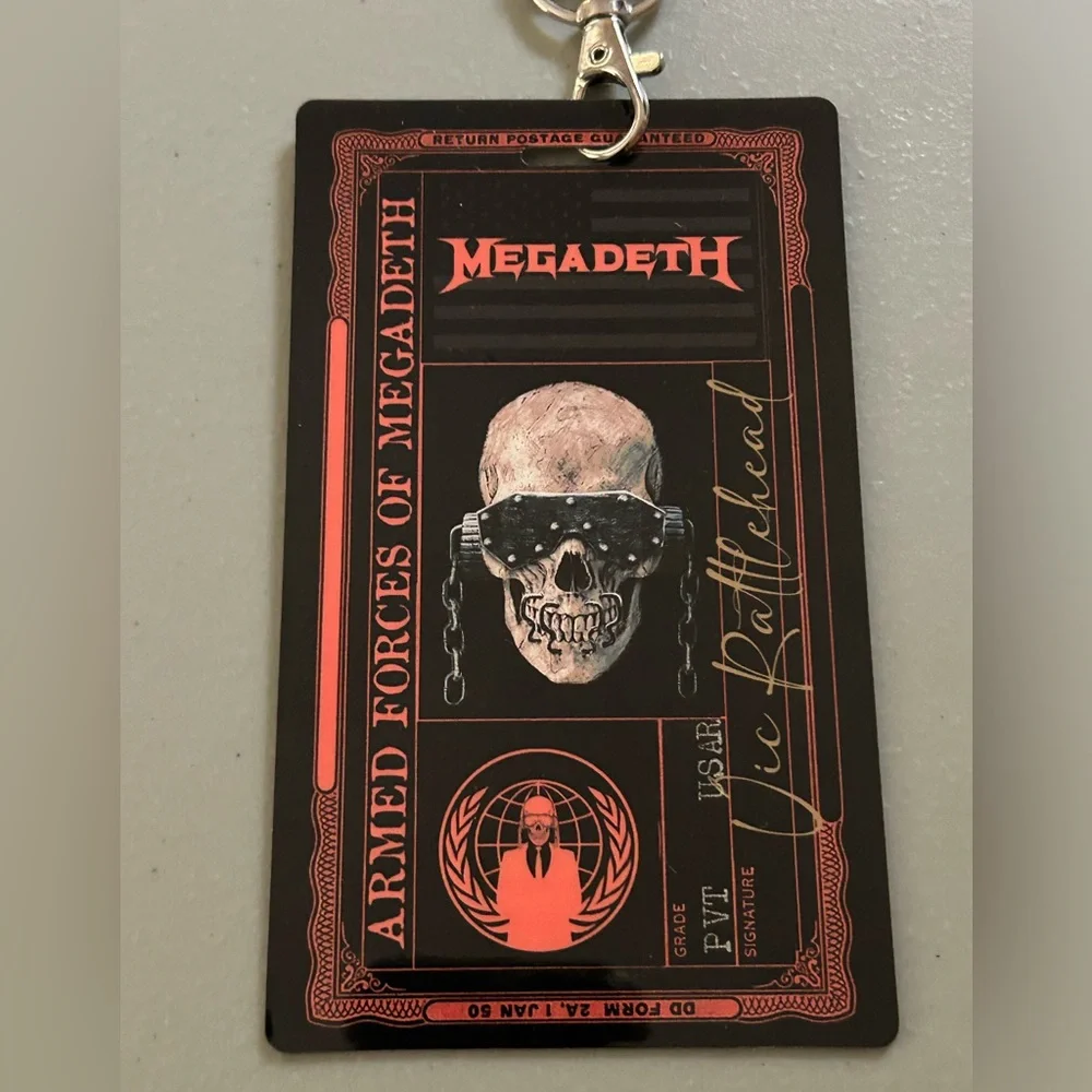 NEW! Megadeth “Destroy All Enemies”Tour Limited Edition VIP Laminate & Towel Set